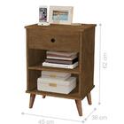 Mesa De Cabeceira Argentina Castanho