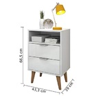 Mesa De Cabeceira Atenas Branco - Vitamov