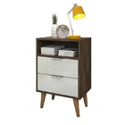 Mesa De Cabeceira Atenas Castanho/off White – Vitamov