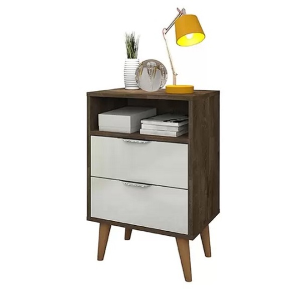 Mesa De Cabeceira Atenas Castanho/off White – Vitamov