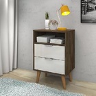 Mesa De Cabeceira Atenas Castanho/off White – Vitamov