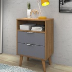 Mesa De Cabeceira Atenas Freijó/cinza – Vitamov