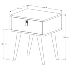 Mesa De Cabeceira Ayla Premium Pés Palito 1gaveta - Branco