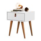 Mesa De Cabeceira Ayla Premium Pés Palito 1gaveta - Branco