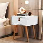 Mesa De Cabeceira Ayla Premium Pés Palito 1gaveta - Branco