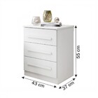 Mesa De Cabeceira Belize Com 3 Gavetas Branco - Panorama Móve