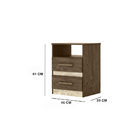 Mesa De Cabeceira Bella 2 Gavetas Castanho Wood Avelã Wood Fl