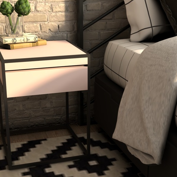 Mesa De Cabeceira Berlim 1 Gaveta Rosa Milkshake - Tendenci