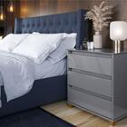 Mesa De Cabeceira Bernardo  Cinza