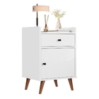 Mesa De Cabeceira Bienna Branco Com Porta