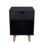 Mesa De Cabeceira Bilbo Com 01 Gaveta Preto F03 - D'rossi