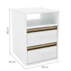 Mesa De Cabeceira Boise 2 Gv Branca