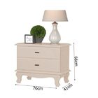 Mesa de Cabeceira Bombe Jb 1111 Pérola - Jb Bechara