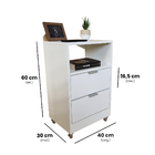 Mesa De Cabeceira Branca 30cm Com 2 Gavetas E 1 Nicho Para Qu