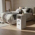 Mesa De Cabeceira Branca 30cm Com 2 Gavetas E 1 Nicho Para Qu