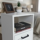 Mesa De Cabeceira Branca 30cm Com 2 Gavetas E 1 Nicho Para Qu