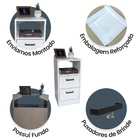 Mesa De Cabeceira Branca 30cm Com 2 Gavetas E 1 Nicho Para Qu