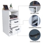 Mesa De Cabeceira Branca 30cm Com 2 Gavetas E 1 Nicho Para Qu