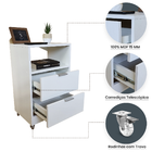 Mesa De Cabeceira Branca 40cm Com 2 Gavetas E 1 Nicho Para Qu
