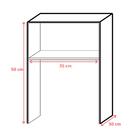 Mesa De Cabeceira Branca 50x30cm Crater