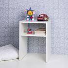 Mesa De Cabeceira Branca 50x30cm Crater