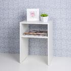 Mesa De Cabeceira Branca 50x30cm Crater