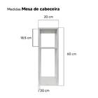 Mesa De Cabeceira Branca Cama Solteiro Quarto Sala 20cm