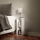 Mesa De Cabeceira Branca Cama Solteiro Quarto Sala diamante 2