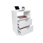 Mesa De Cabeceira Branco 40x60cm C/ 2 Gavetas Organização