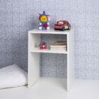 Mesa de Cabeceira Branco 50x30cm Crater