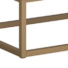 Mesa De Cabeceira Branco Com Pés De Ferro Dourado Premium