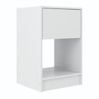 Mesa De Cabeceira Branco Retro Com Gaveta E Nicho