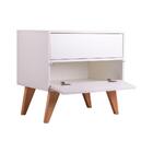 Mesa De Cabeceira Bréscia Branco  60 X 40cm