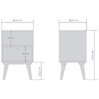 Mesa de Cabeceira Bristol I Branco