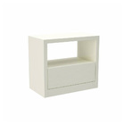 Mesa De Cabeceira C/01 Gaveta Dalla Costa 100% Mdf  Off White