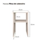 Mesa De Cabeceira Cama Solteiro Quarto Sala 35cm Branco