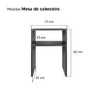 Mesa De Cabeceira Cama Solteiro Quarto Sala 35cm Preto
