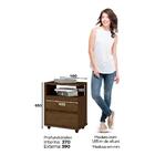 Mesa De Cabeceira Campeche 02 Gavetas Henn - Castanho