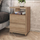 Mesa De Cabeceira Campeche 2 Gavetas Henn D07-10