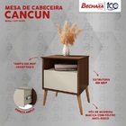 Mesa De Cabeceira Cancun Quarto Pés Madeira Maciça 1 Gaveta