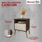 Mesa De Cabeceira Cancun Quarto Pés Madeira Maciça 1 Gaveta