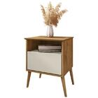 Mesa De Cabeceira Cancun Quarto Pés Madeira Maciça 1 Gaveta