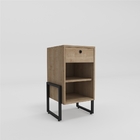 Mesa De Cabeceira Carter Com Gaveta Natura Preto