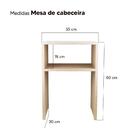 Mesa De Cabeceira Carvalho Cama Solteiro Quarto Sala 35cm
