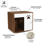 Mesa De Cabeceira Casinha Pet Cachorro Com Almofada Max Branc