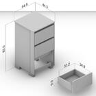 Mesa De Cabeceira Coimbra 3 Gavetas Freijó/off White - Polito