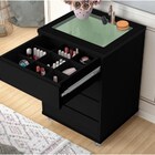 Mesa De Cabeceira Com 01 Colmeia Decor Preto Potente