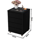 Mesa De Cabeceira Com 01 Colmeia Decor Preto Potente