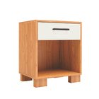 Mesa De Cabeceira Com 01 Gaveta Essence D03 Freijó Off White