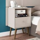 Mesa De Cabeceira Com 01 Gaveta Mb 2014 B02 Off White - Lyam